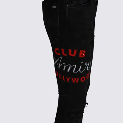 Amiri Casual Trousers With Five Pockets And Embroidery In Black