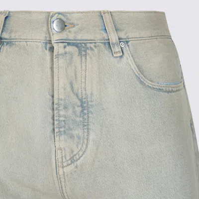 Amiri Jeans Indigo Desert In Animal Print