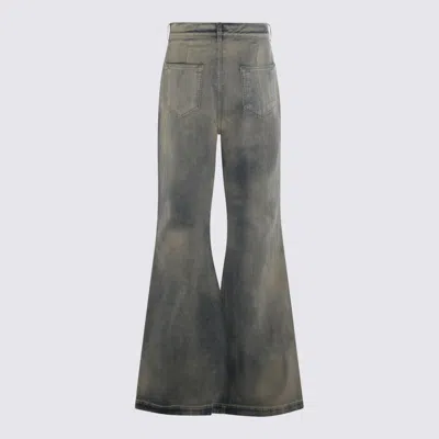 Rick Owens Drkshdw Jeans Mineral Pearl In Animal Print