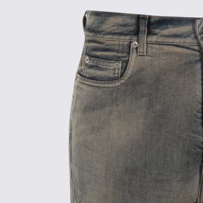 Rick Owens Drkshdw Jeans Mineral Pearl In Animal Print