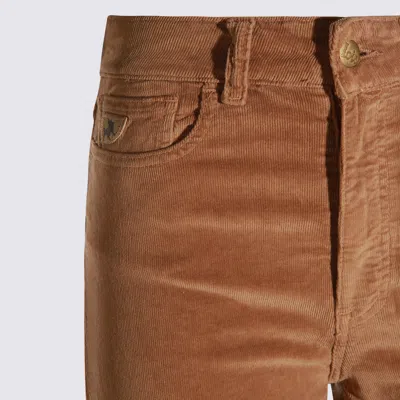 Lois Jeans Corduroy Logo-patch Jeans In Brown