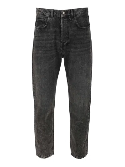 Amish Black Straight Denim Vintage Jeans In Gray