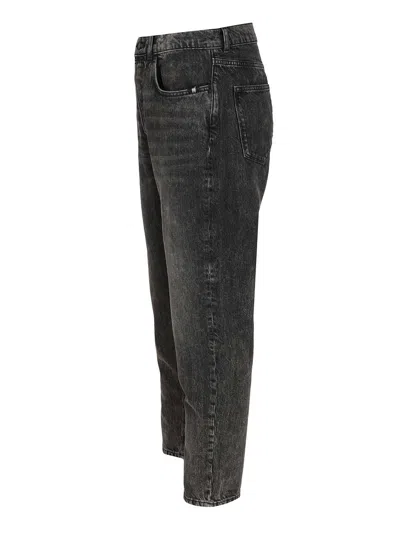 Amish Black Straight Denim Vintage Jeans In Gray