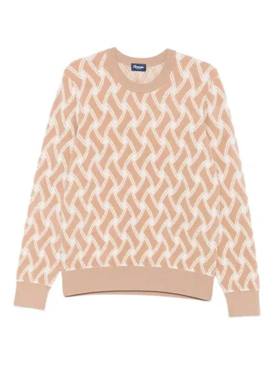 Drumohr Geometric-pattern Wool Sweater In Neutral
