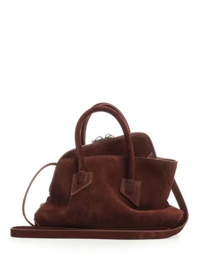 Attico La Passeggiata Mini Suede Handbags Brown