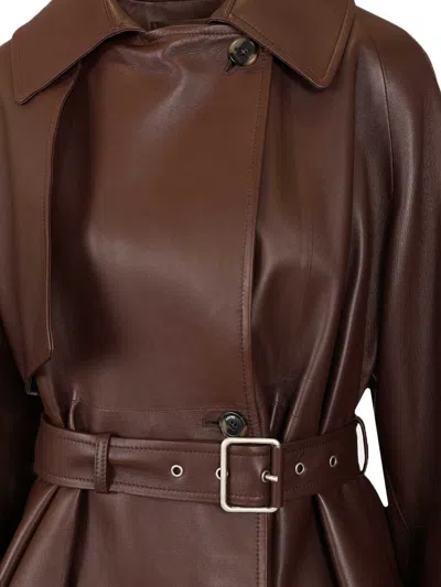 Loewe Lambskin Nappa Jacket Jackets Brown In Brown
