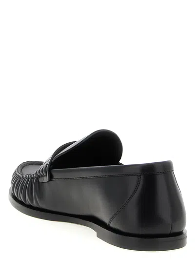 Saint Laurent Laurent Logo-embellished Leather Penny Loafers In Black