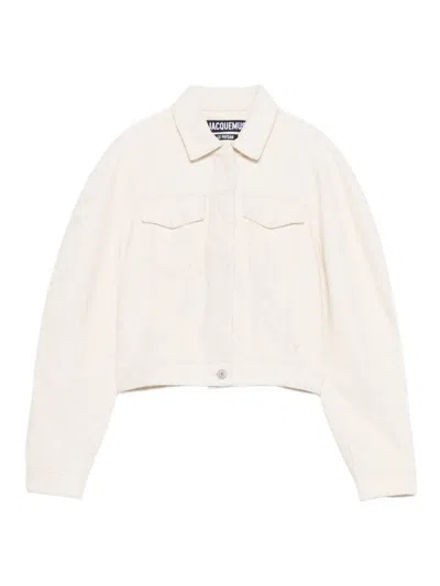 Jacquemus Women La Veste De-nimes Denim Jacket In White
