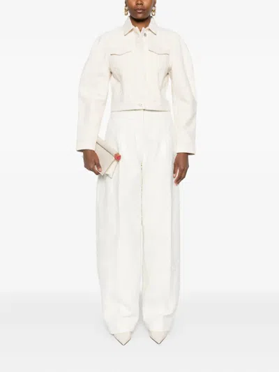 Jacquemus Women La Veste De-nimes Denim Jacket In White