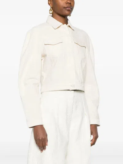 Jacquemus Women La Veste De-nimes Denim Jacket In White