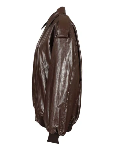 Federica Tosi Leather Jacket Jackets Brown In Brown