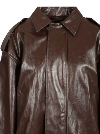 Federica Tosi Leather Jacket Jackets Brown In Brown