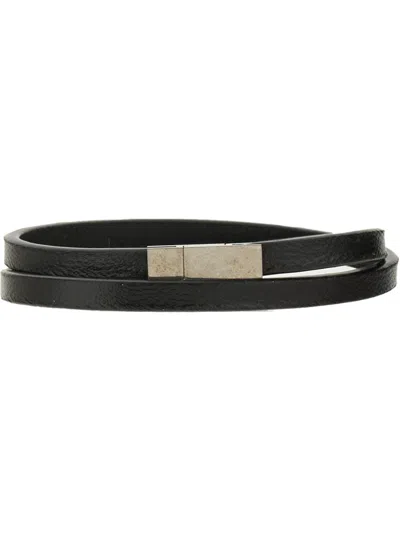 Saint Laurent Logo Plaque Bracelet In Black