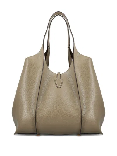 Tod's Tods Medium Leather Tote Bag In Gray