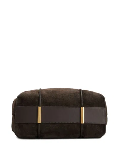 Tod's Dual Handle Metal Hardware Open Top Suede Finish