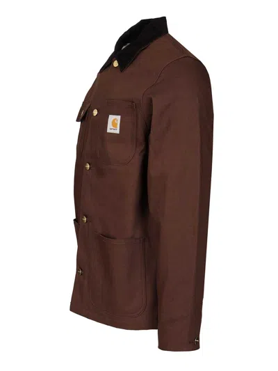 Carhartt Work In Progress Michigan Water Repellent Coat In Brown