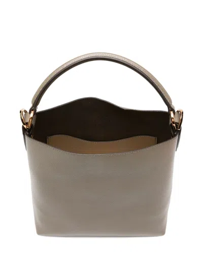 Tod's T-buckle Leather Shoulder Bag In Gray