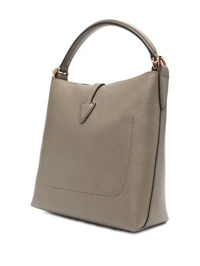 Tod's T-buckle Leather Shoulder Bag In Gray