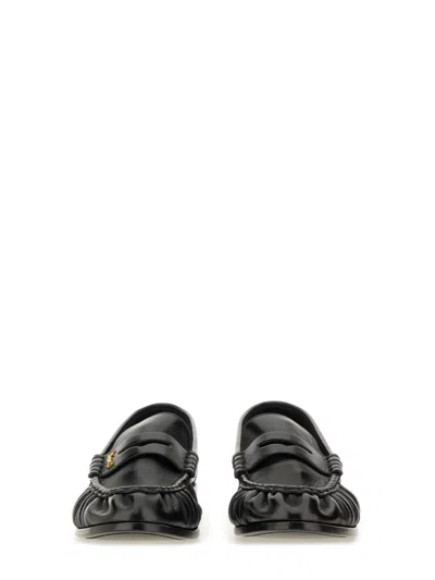 Saint Laurent Le Loafer Loafers In Polished Wrinkled Leather In Black