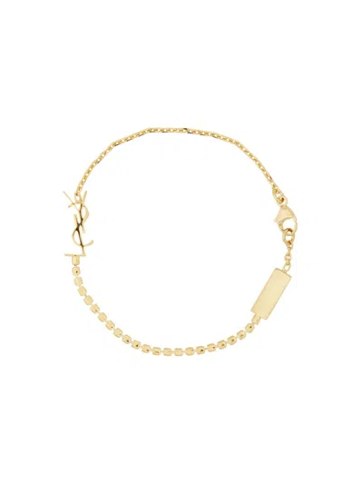 Saint Laurent Monogram Bracelet In Gold