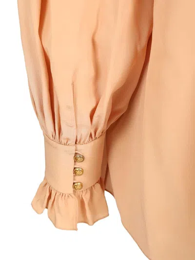 Chloé Oversized Top With Ruffles In Pink