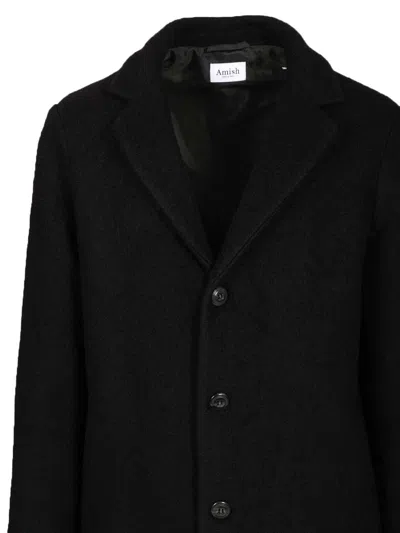 Amish Oversized Wool Blend Coat Coats Black In Black