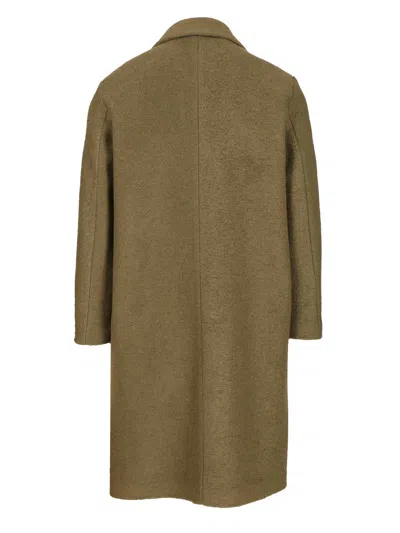 Amish Oversized Wool Blend Coat Coats Green In Brown