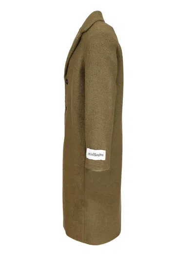 Amish Oversized Wool Blend Coat Coats Green In Brown