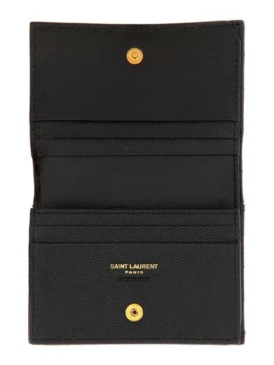 Saint Laurent Porta Carte Con Patta Cassandre Matelassé