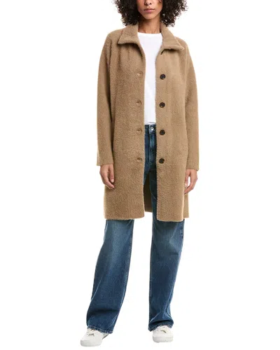 Nvlt Faux Fur Coatigan In Brown