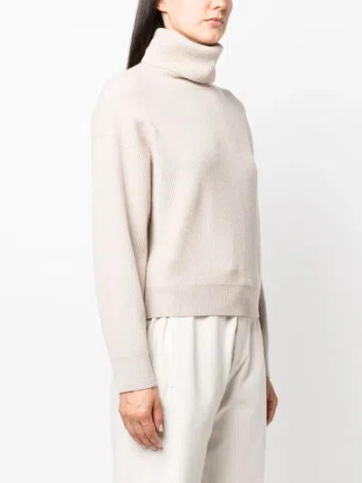 Brunello Cucinelli Ribbed Sweater In Neutral