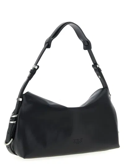 Pinko Saddle Baguette Shoulder Bags Black In Black