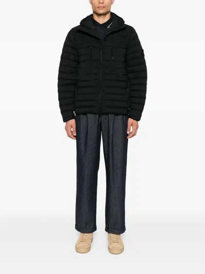 Stone Island Seamless And Anti-drop Hooded Down Jacket Clothing In Black