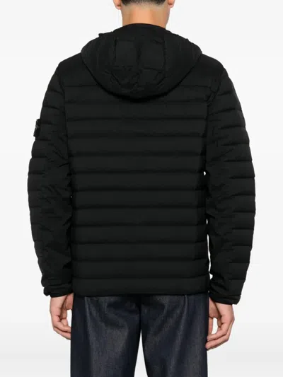 Stone Island Seamless And Anti-drop Hooded Down Jacket Clothing In Black