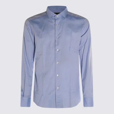 Glanshirt Long-sleeve Cotton Shirt In Blue