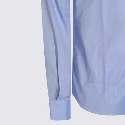 Glanshirt Long-sleeve Cotton Shirt In Blue
