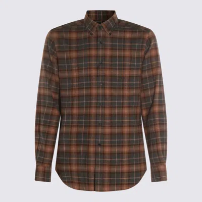 Glanshirt Checked Cotton Shirt In Brown
