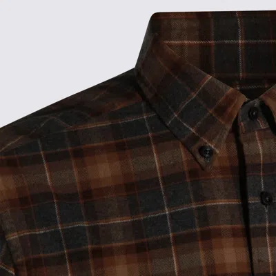 Glanshirt Checked Cotton Shirt In Brown