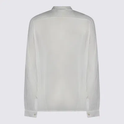 Tory Burch Georgette Bow Blouse Shirts White In White