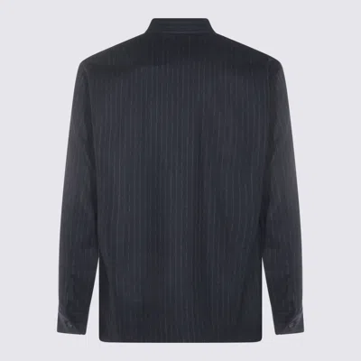 Nn07 Striped Long Sleeve Jacket With Chest Pocket In Blue