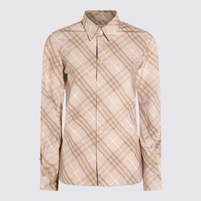 Burberry Shirts Stone Grey Ip Check In Multi