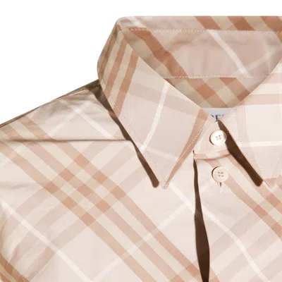 Burberry Shirts Stone Grey Ip Check In Multi