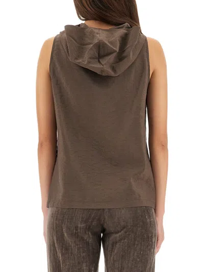 Alysi Pleated Detail Top In Black