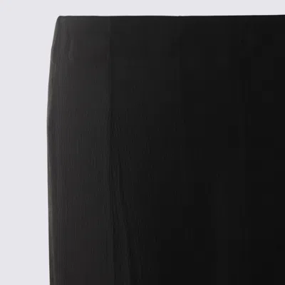 Chloé Maxi Skirt With Sheer Overlay And Flowy Design In Black