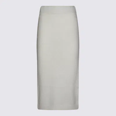 Twinset Ribbed Knit Skirt In Gray