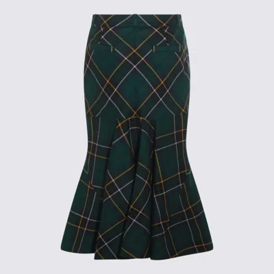 Alexander Mcqueen Alexander Mc Queen Flared Skirt In Wool Tartan