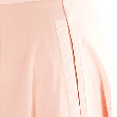 Elisabetta Franchi Midi Skirt With Belted Waist And Pleats In Pink