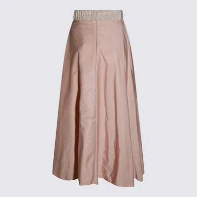 Elisabetta Franchi Midi Skirt With Belted Waist And Pleats