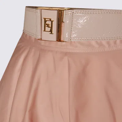 Elisabetta Franchi Midi Skirt With Belted Waist And Pleats