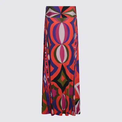 Pucci Midi And Maxi Skirt With Geometric Design In Multi